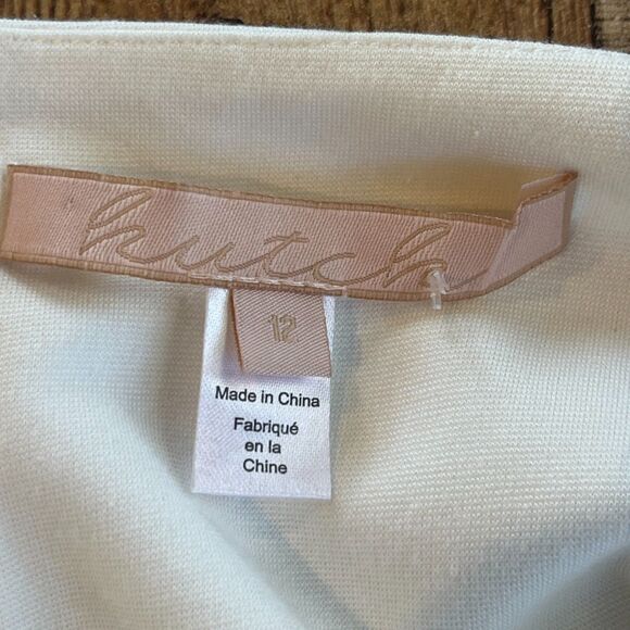 Hutch Anthropologie Kalyn Halter Dress Size 12 Faux Wrap Fringe - Picture 4 of 12